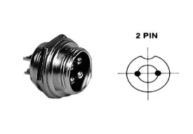 2-Pin Male Mobile Chassis Mount Connector