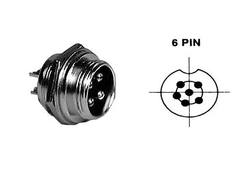 6-Pin Male Mobile Chassis Mount Connector