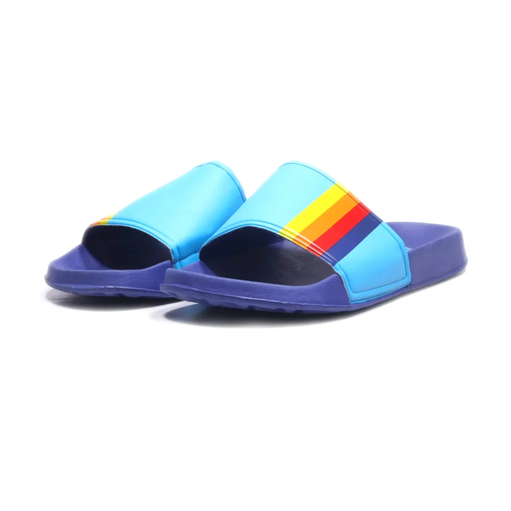 Aldo Sliders Pu Leather Blue Colour For Men