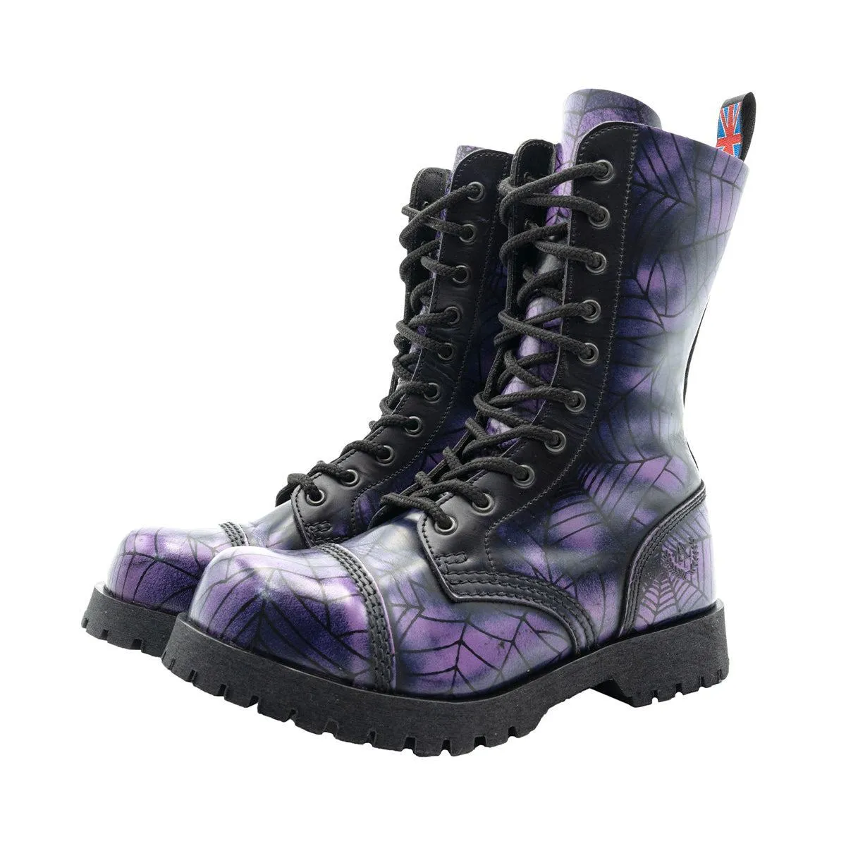 Alpha Rangers Army Safety Boots Mid-Calf Leather Purple Colour For Women