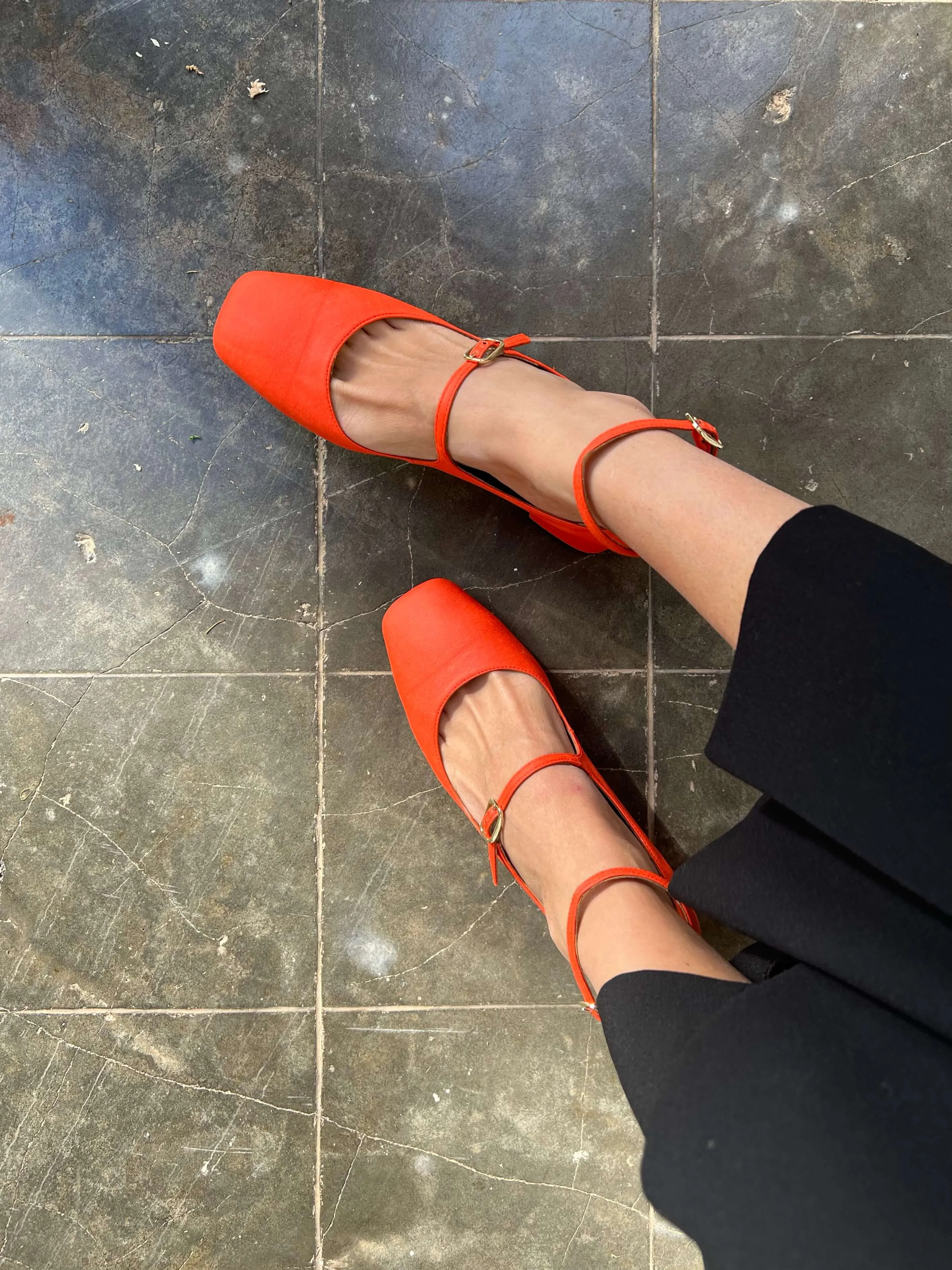 Belleville Vegan Eco Suede Heeled Pumps | Paprika