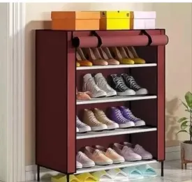 Best Care collapsible shoe rack (Maroon)