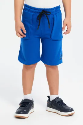 Boys Blue Basic Knit Shorts