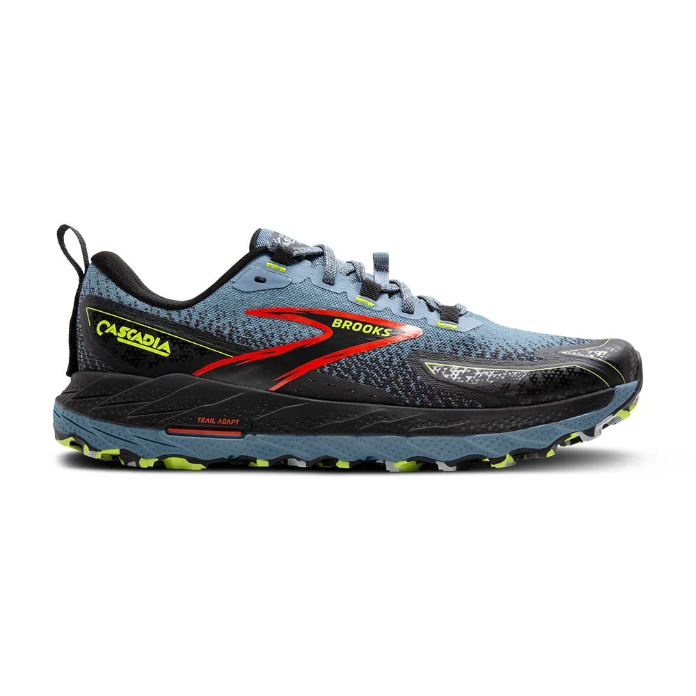 Brooks Cascadia 18 (Mens) - Citadel/Ebony/Lime