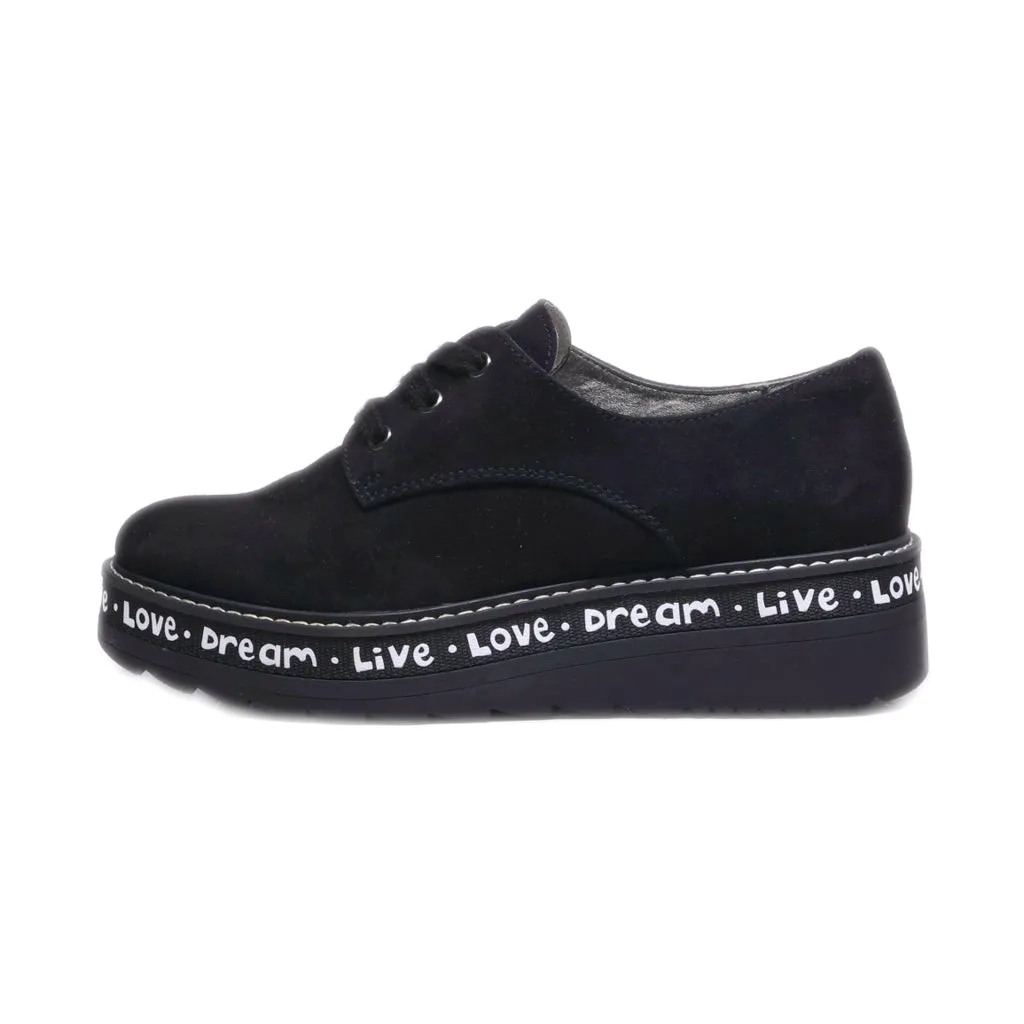 Catwalk Dandy Lace Ups Suede Black Colour For Women