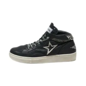 Cetti Lace Ups Leather Black Colour For Women