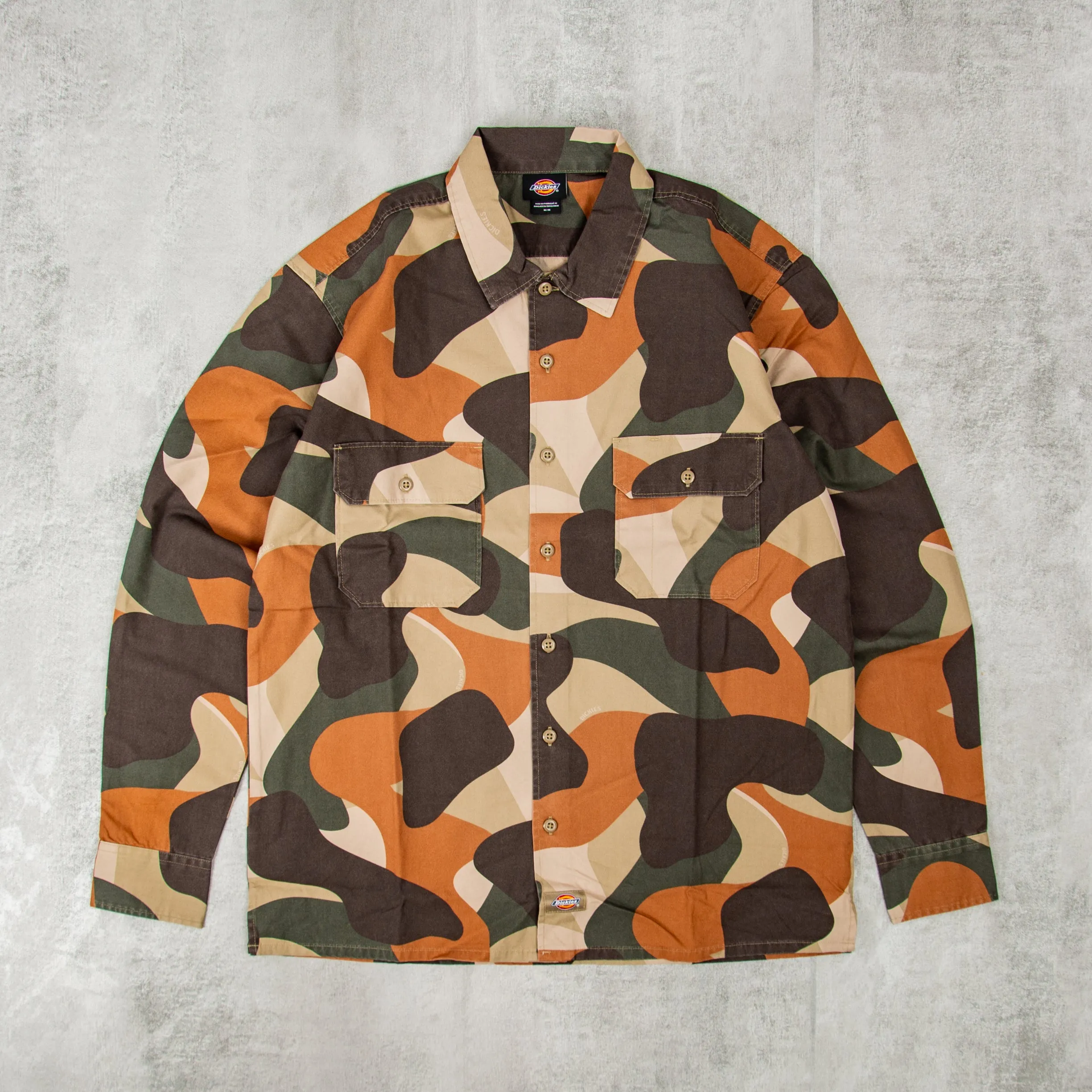 Dickies Canvas Camo Workshirt - Imperial Green