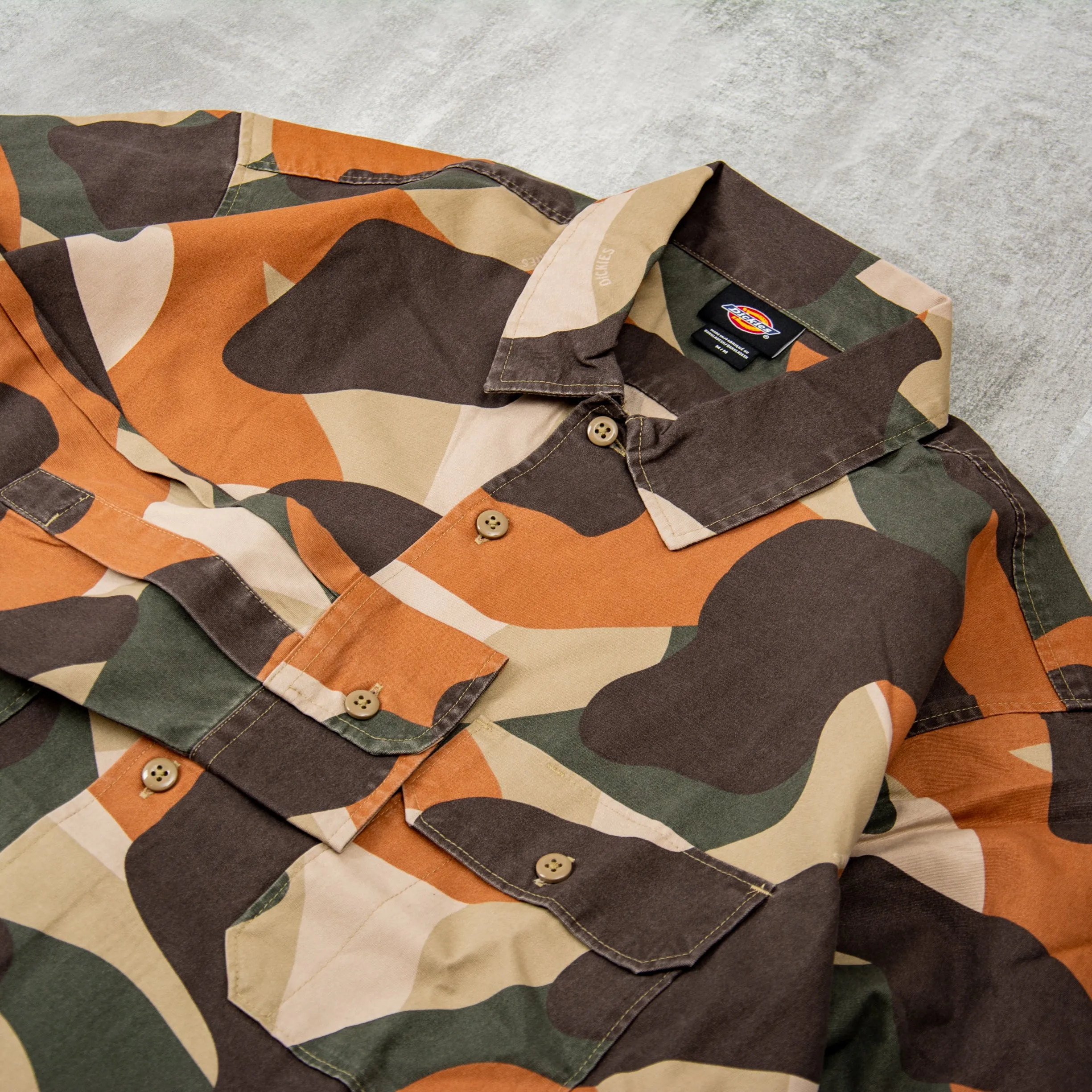 Dickies Canvas Camo Workshirt - Imperial Green