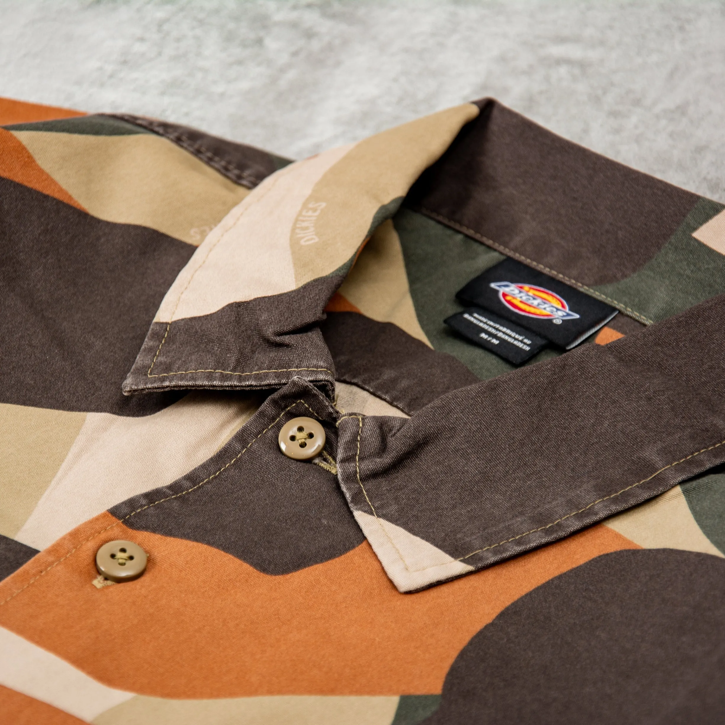 Dickies Canvas Camo Workshirt - Imperial Green