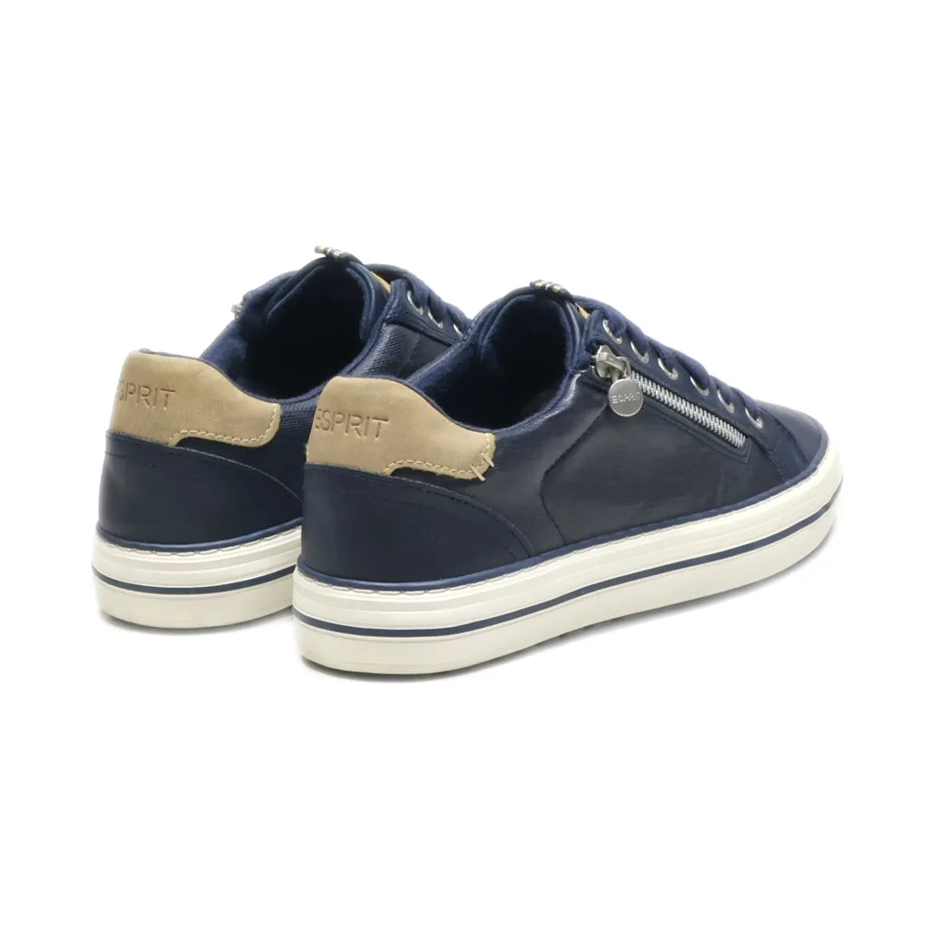 Esprit Lace Ups Leather Blue Colour For Women