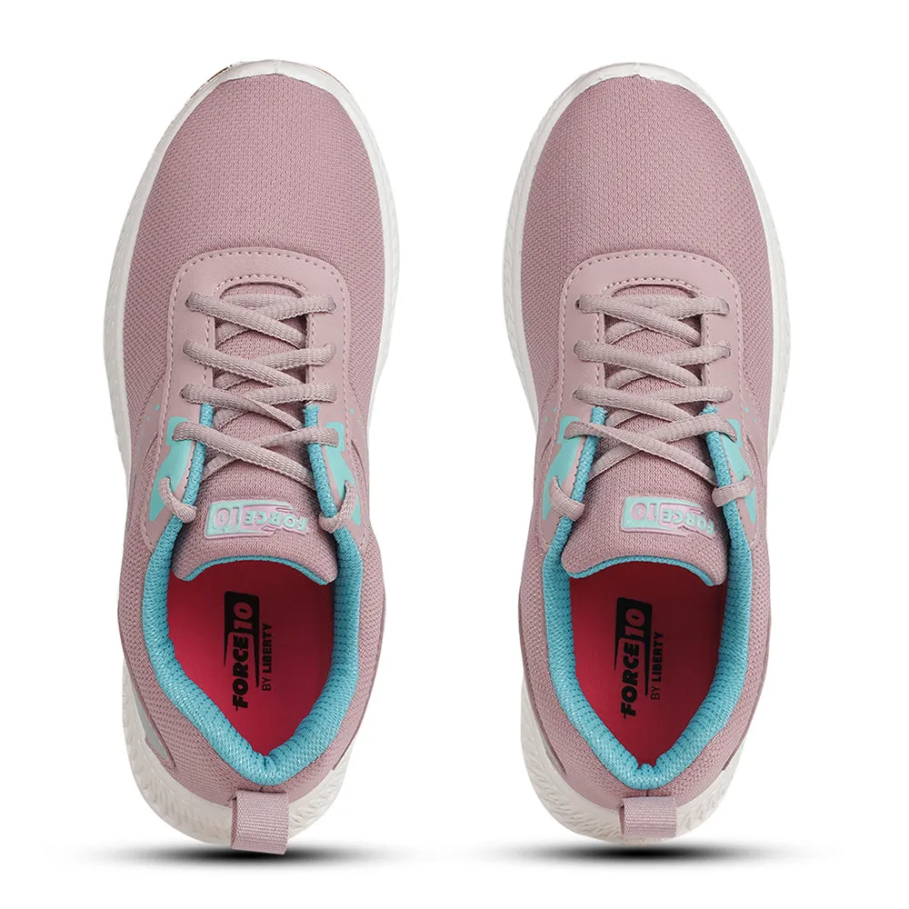 Force 10 Sports Peach Walking Shoes For Women OSLO-20E By Liberty