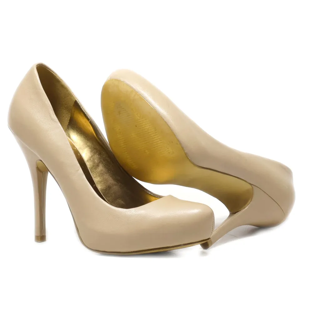 Guess High-Heel Shoes Leather Beige Colour For Women