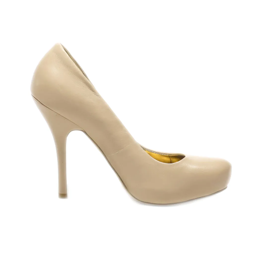 Guess High-Heel Shoes Leather Beige Colour For Women