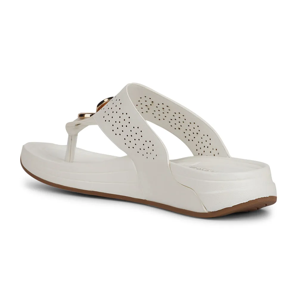 Healers White Casual Slipper For Women ZQ-AL-TH06 By Liberty