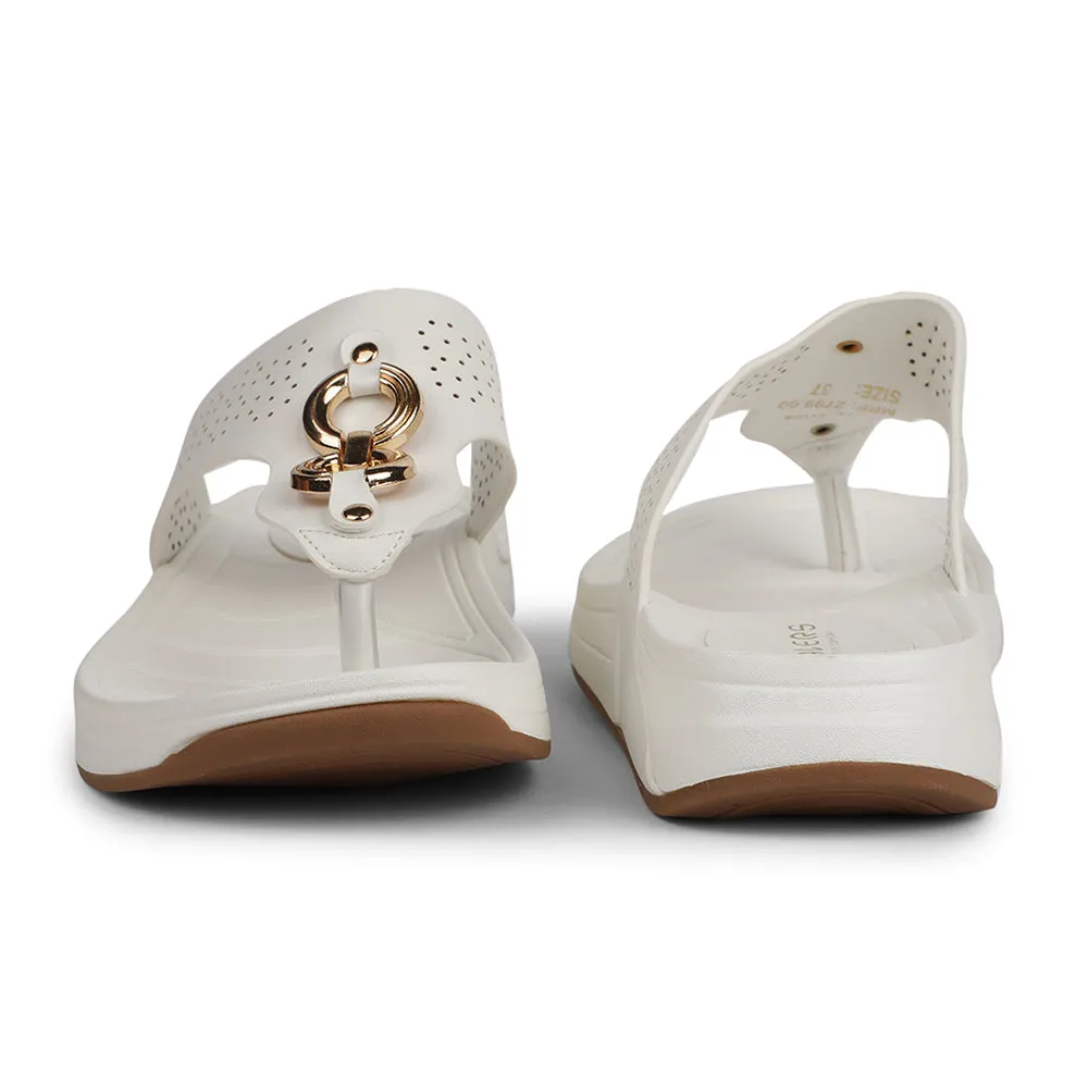 Healers White Casual Slipper For Women ZQ-AL-TH06 By Liberty