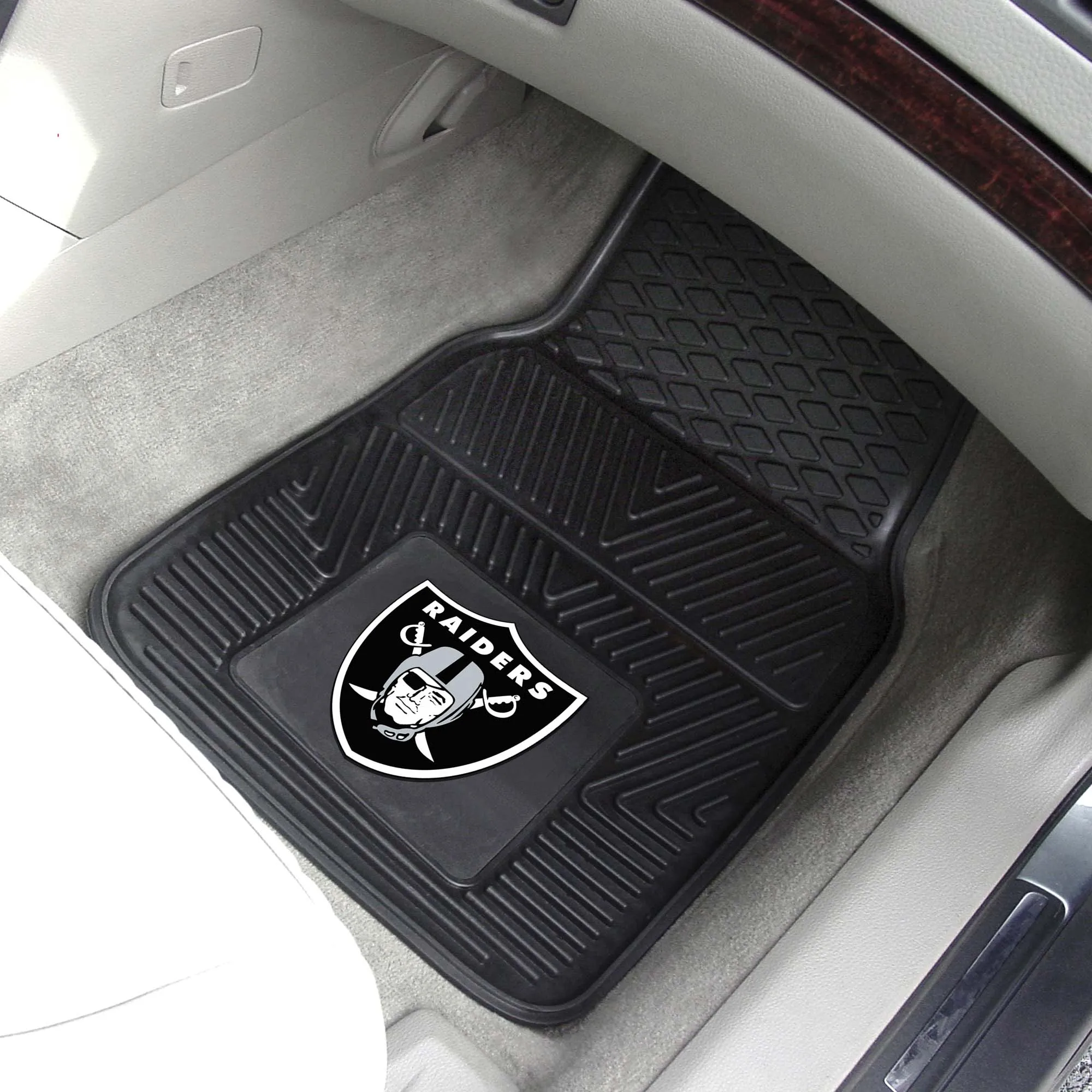 Las Vegas Raiders Heavy Duty Car Mat Set - 2 Pieces