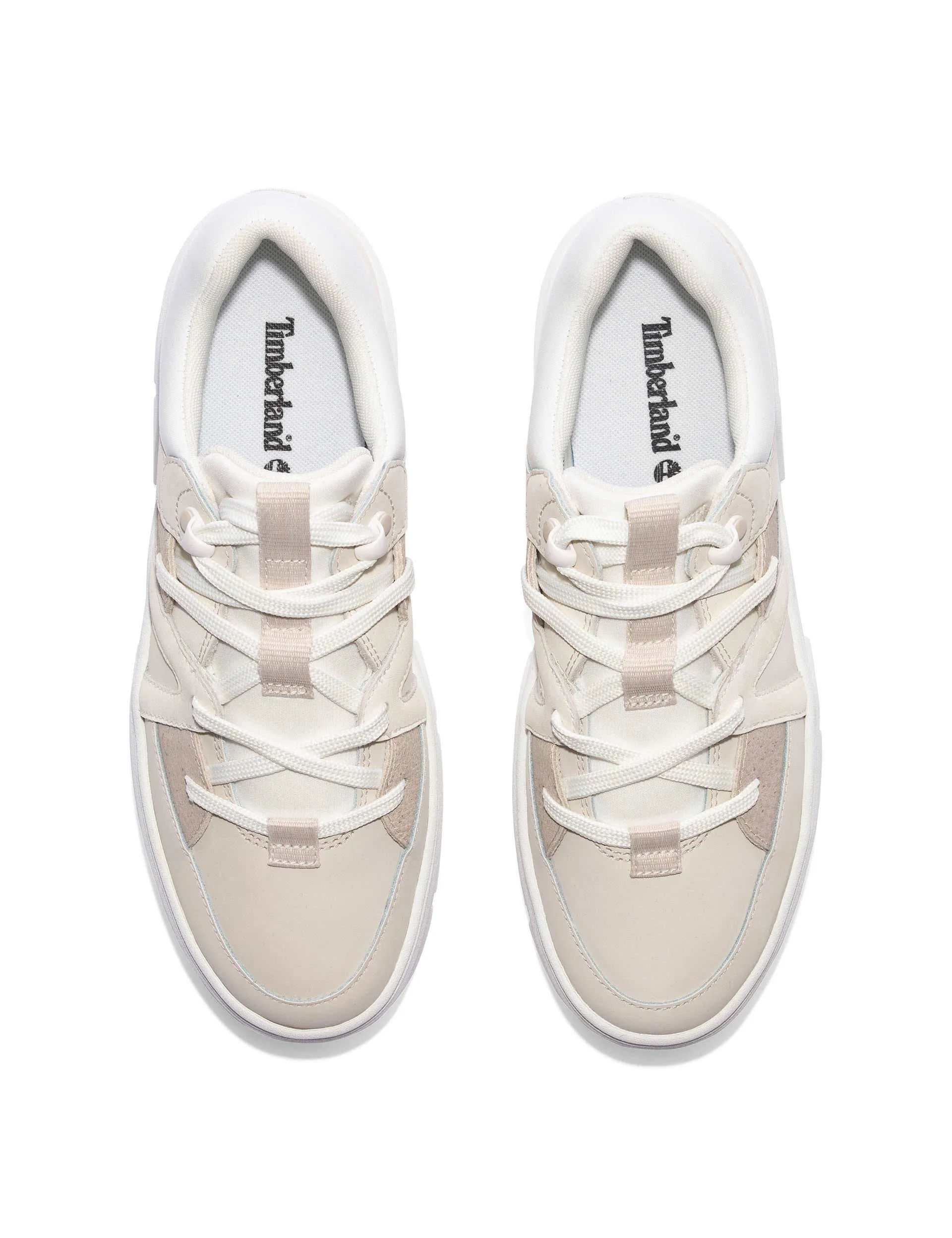 Laurel Court Lace-Up Low Trainer - Beige