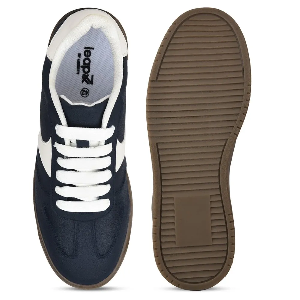 Leap7x Casual Navy Blue Lacing Sneakers For Men SPORTSTAR7 By Liberty