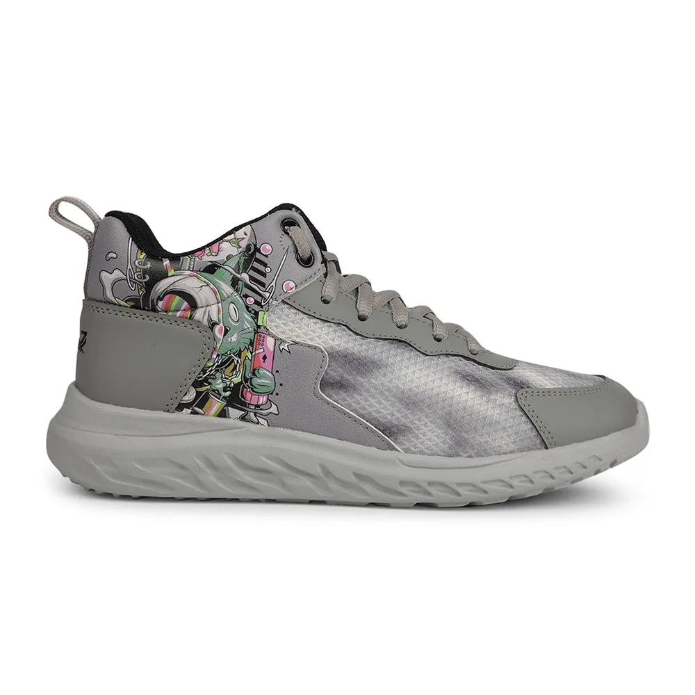 Leap7x Light Grey Casual Lacing Shoes For Kids HINKS 1L By Liberty