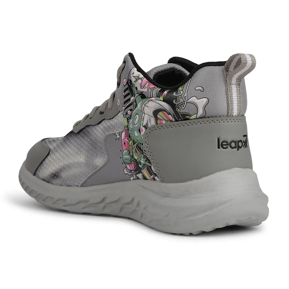 Leap7x Light Grey Casual Lacing Shoes For Kids HINKS 1L By Liberty