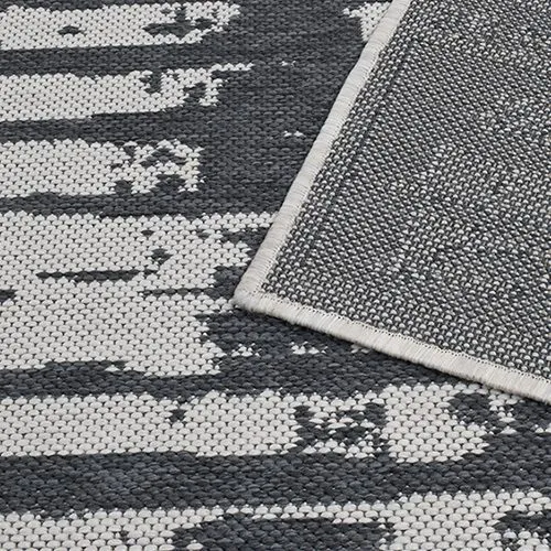 Lino White with Grey Rug