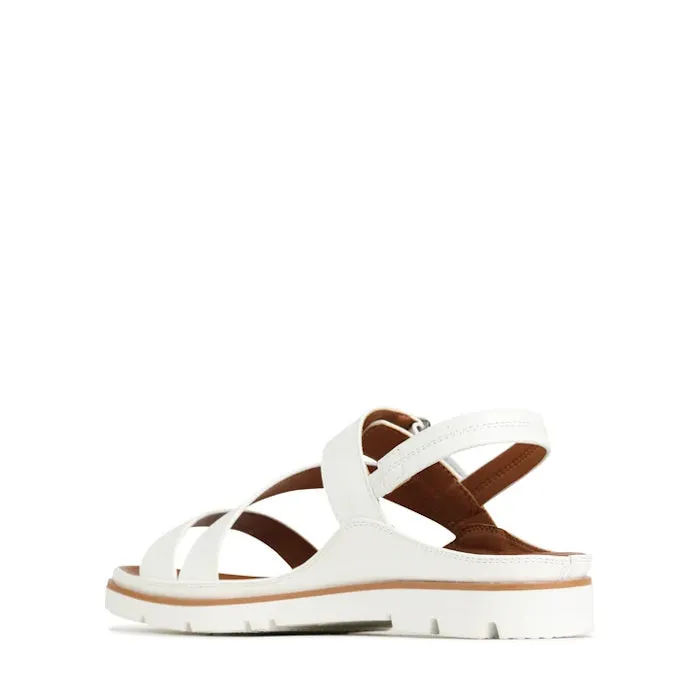 Los Cabos Ashli Sandal With Back Strap White