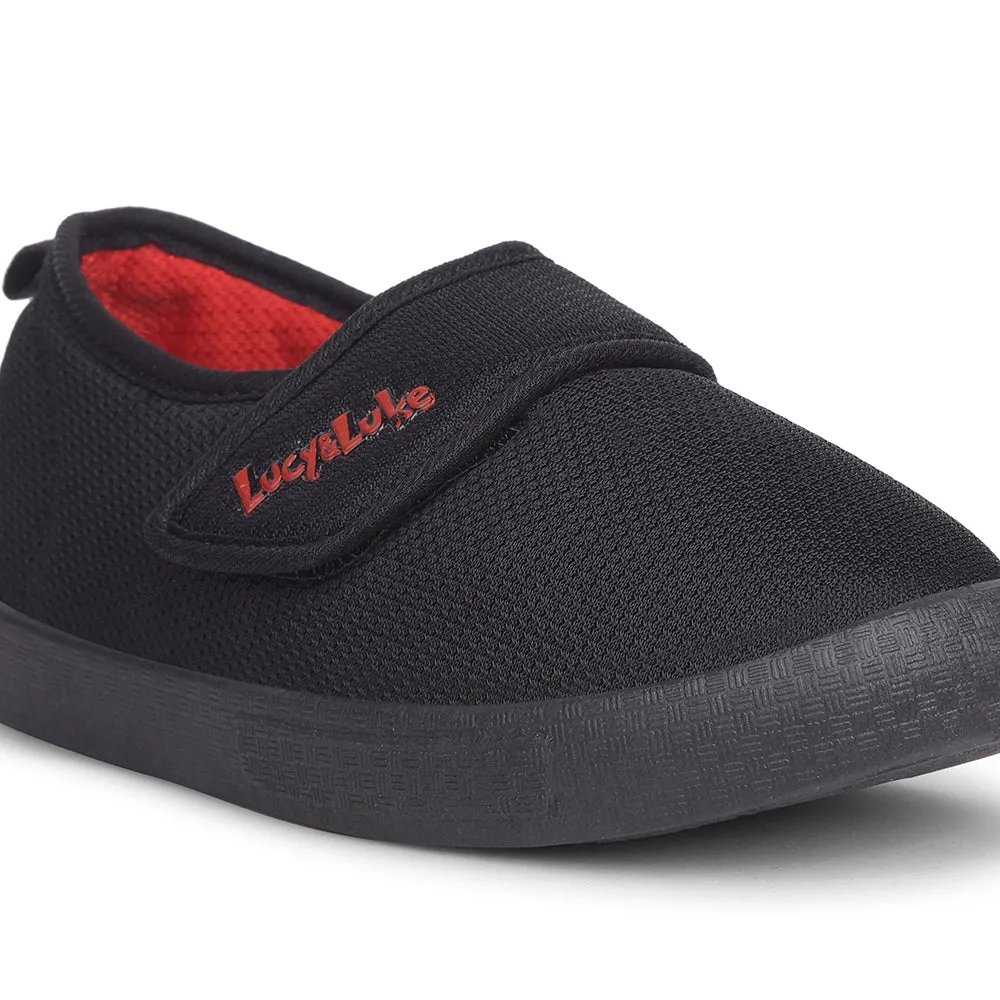 Lucy & Luke Casual Black Non Lacing Shoes For Kids BASTIAN82E By Liberty