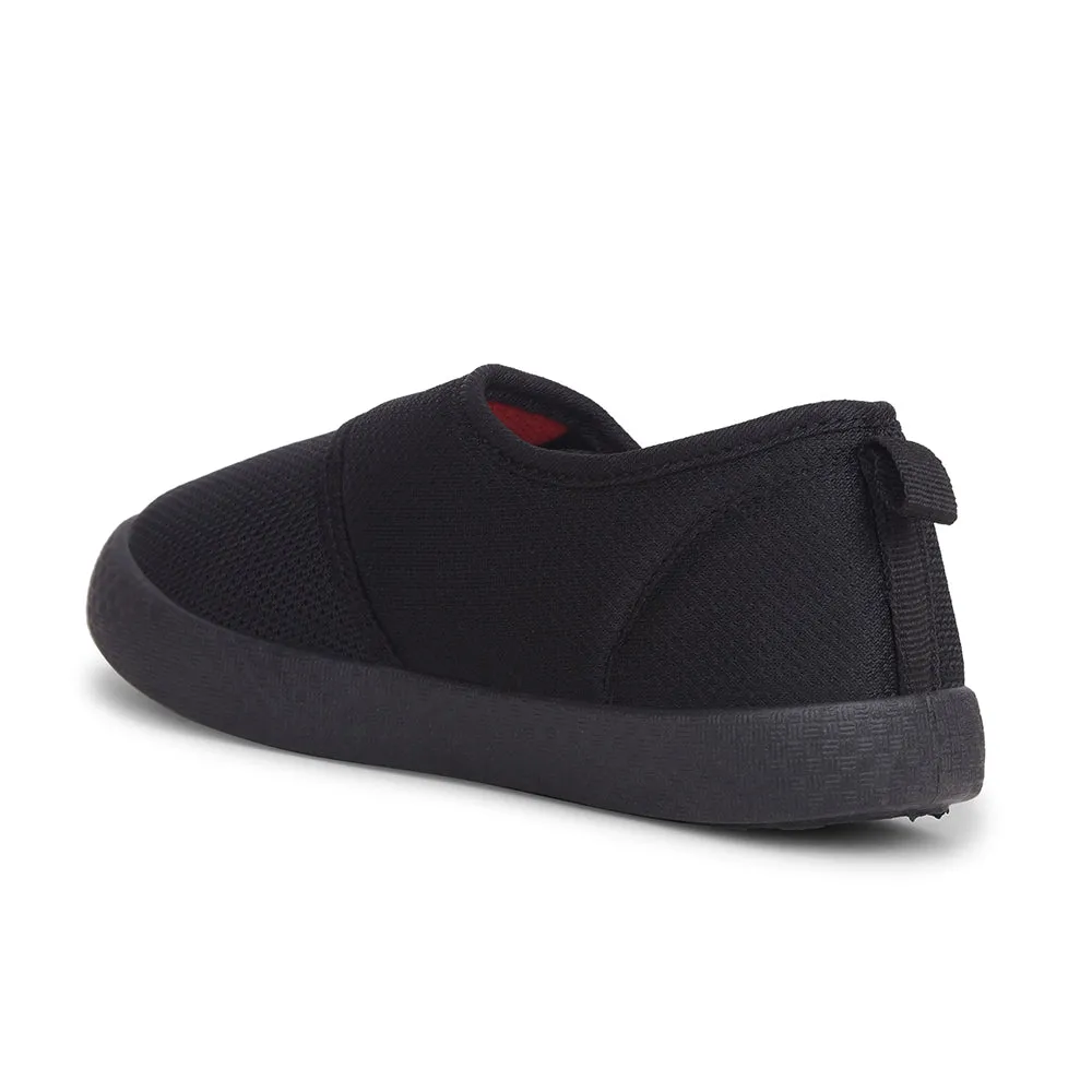 Lucy & Luke Casual Black Non Lacing Shoes For Kids BASTIAN82E By Liberty