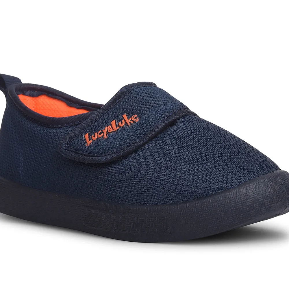 Lucy & Luke Casual Navy Blue Non Lacing Shoes For Kids BASTIAN82E By Liberty