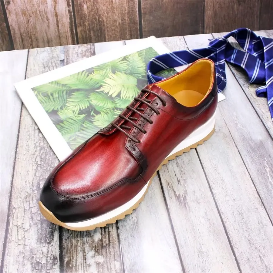 Luxury Artisan Hand-Painted Leather Casual Shoes