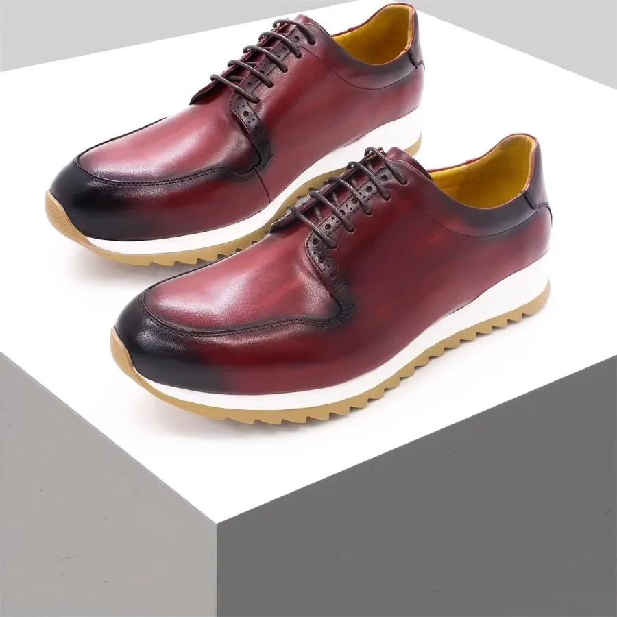 Luxury Artisan Hand-Painted Leather Casual Shoes