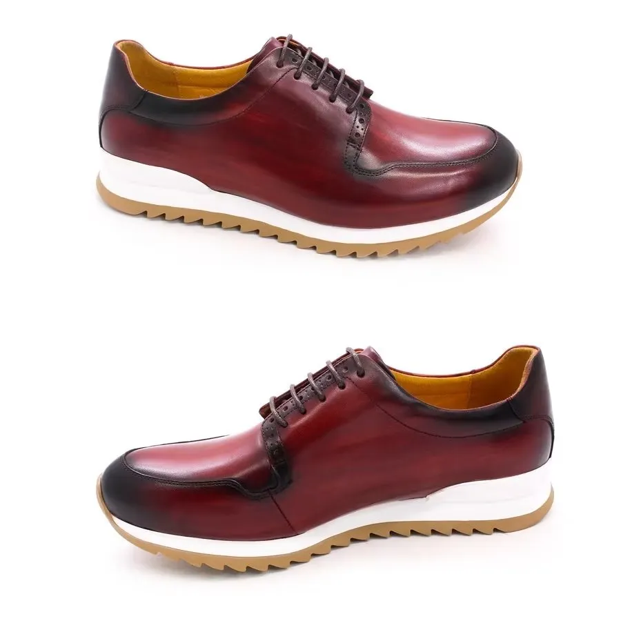 Luxury Artisan Hand-Painted Leather Casual Shoes