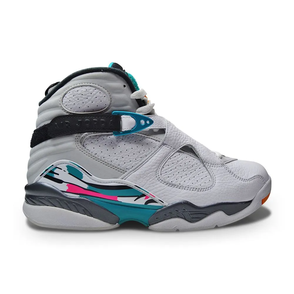 Mens Nike Air Jordan 8 Retro "South Beach" - 305381 113  White White Turbo Green