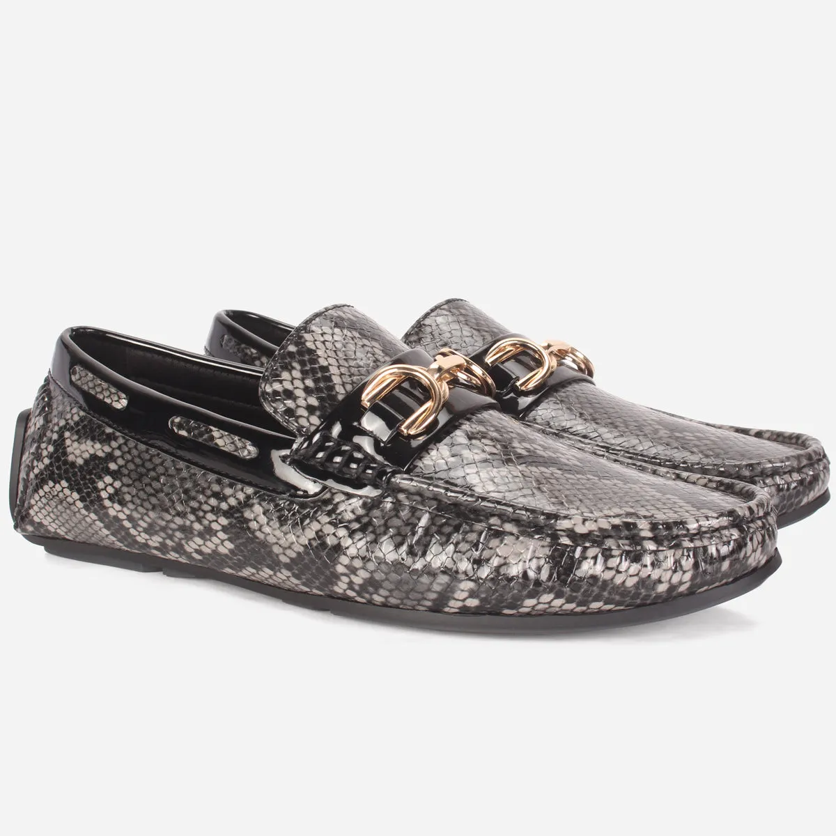 Mens "MARTIN" Textured Slide-in Loafers Shoes