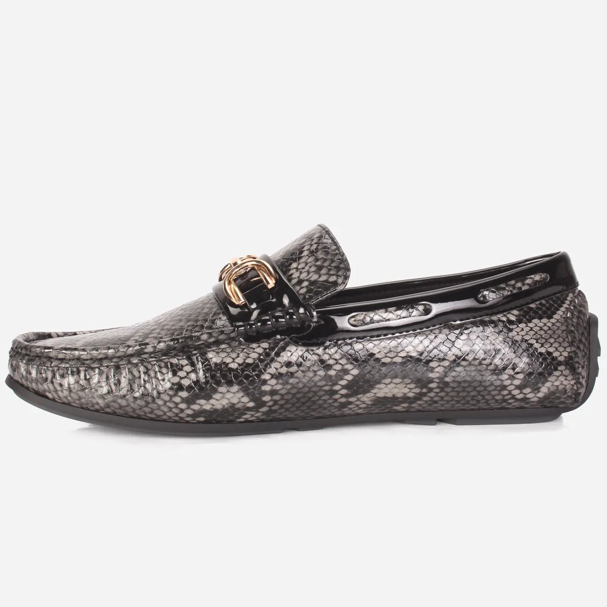 Mens "MARTIN" Textured Slide-in Loafers Shoes