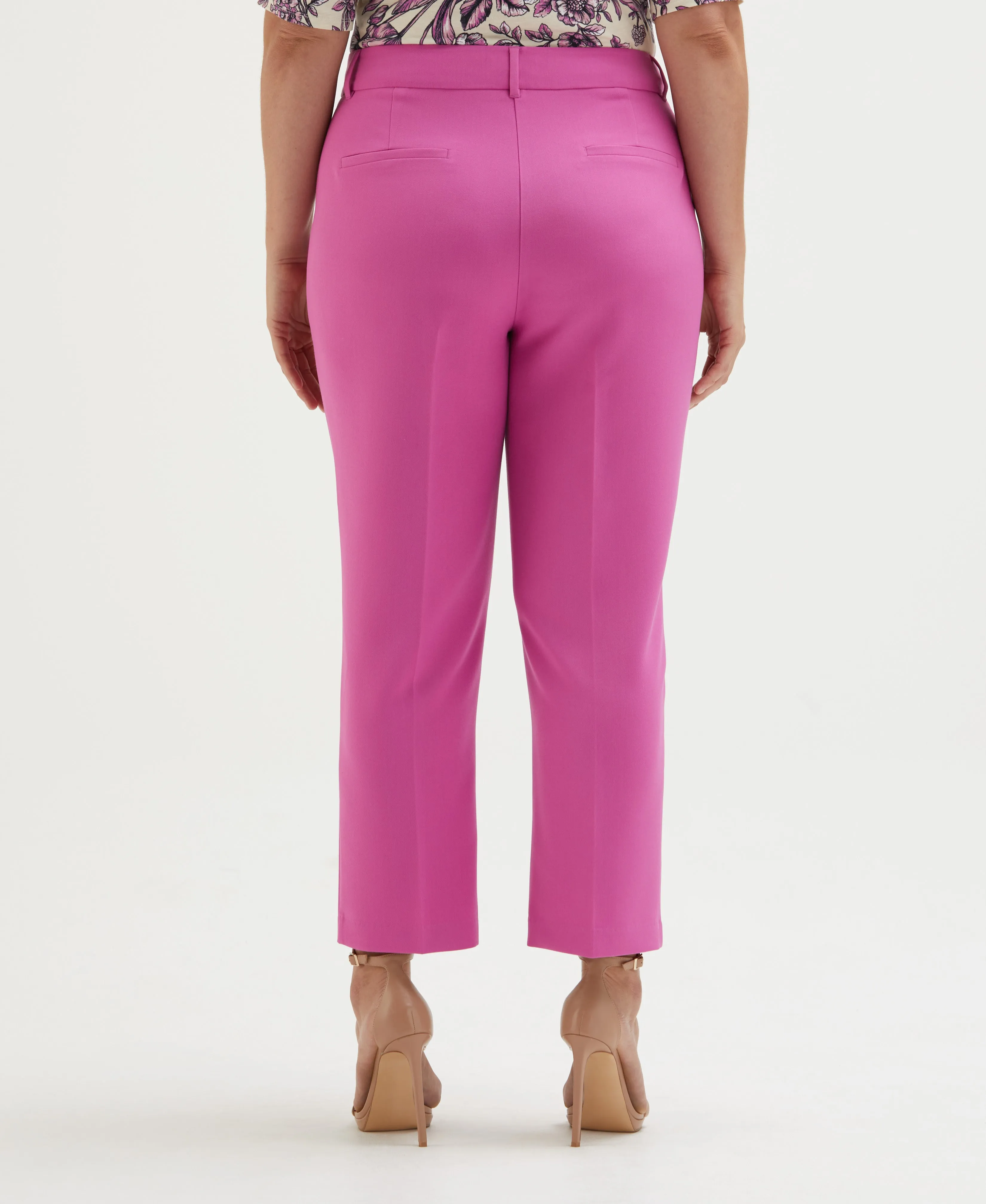 Plus Size Straight Leg Pintuck Pant