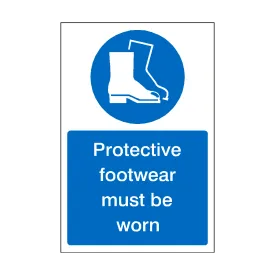 Protective Footwear Must Be Worn Sign