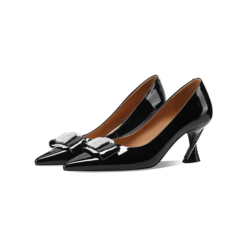 RetroLuxe Classy Leather Stiletto Pumps