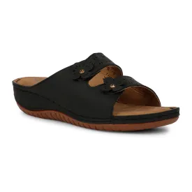 Senorita Casual Black Slipper For Women S624-07 By Liberty