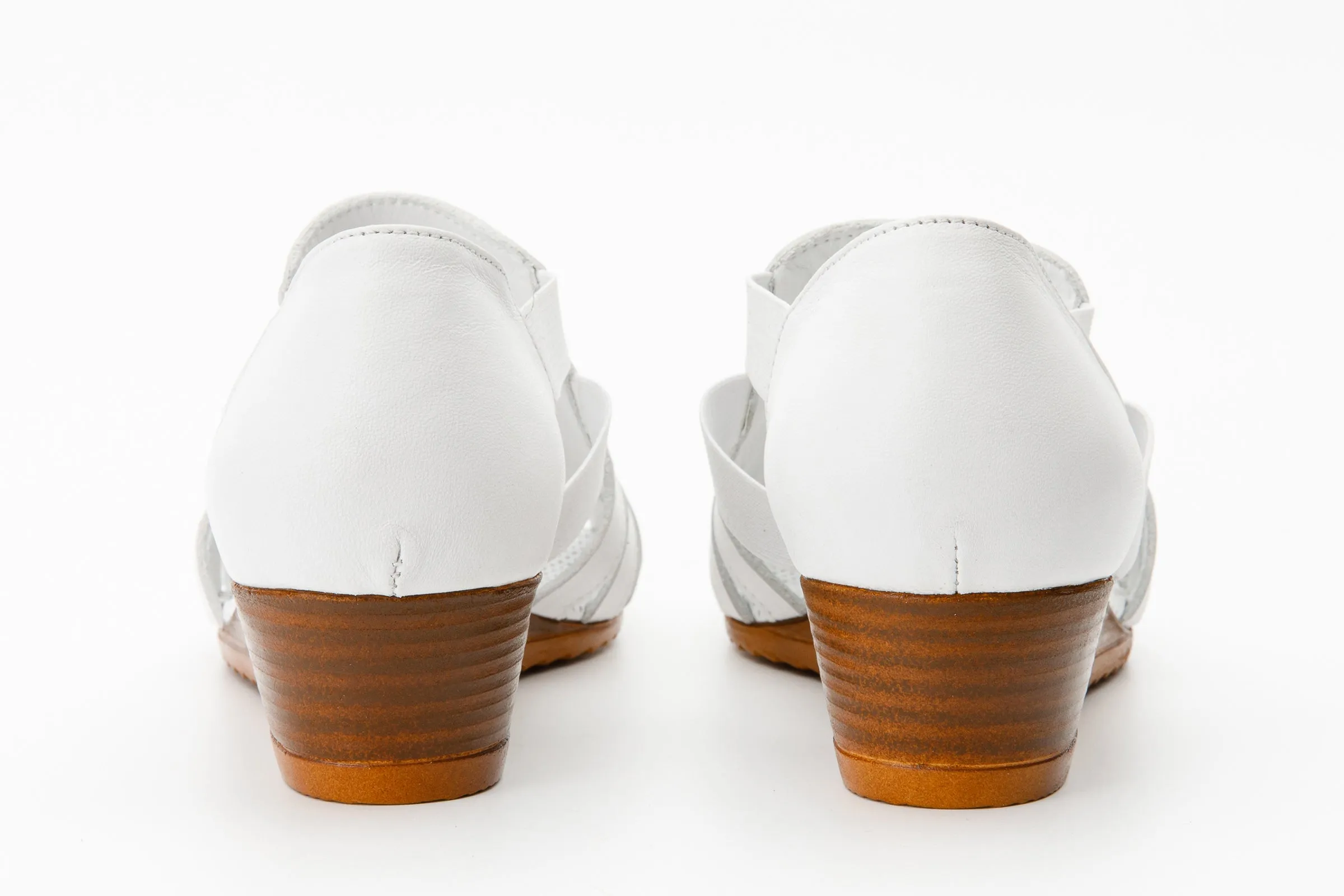 The Atina White Leather Sandal Final Sale!