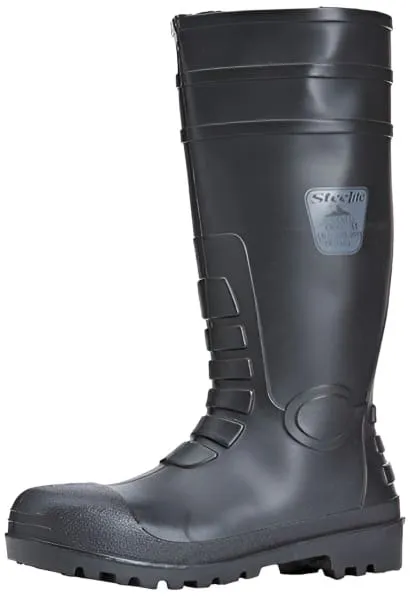 Wellington Boot S5 Steel Toe and Midsole Portwest Total Safety FW95