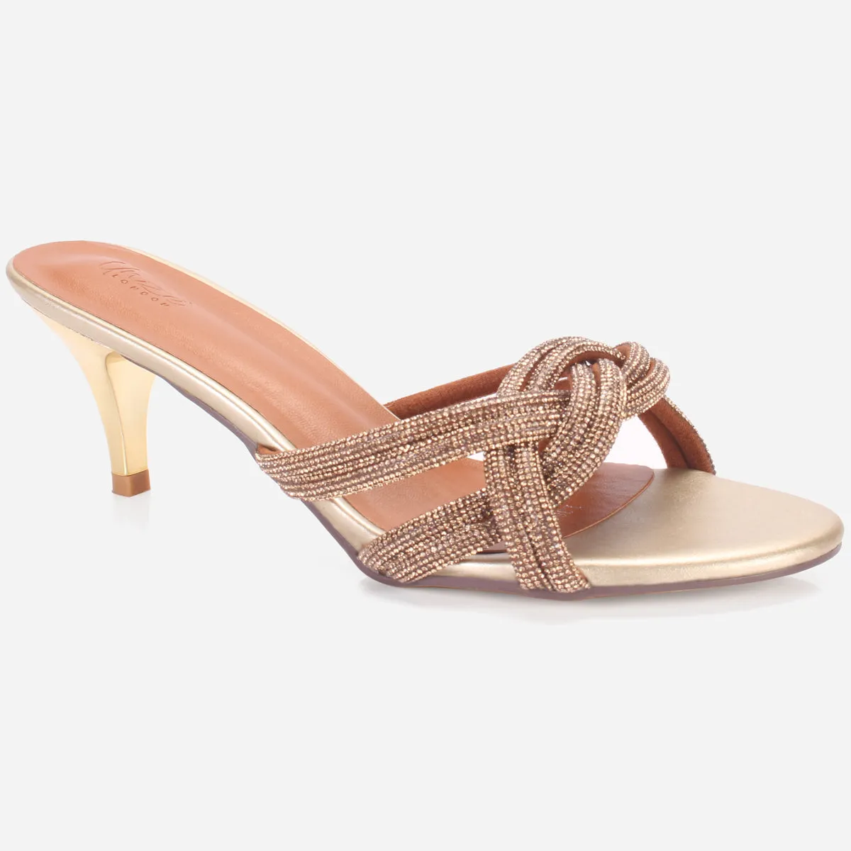 Women's "DIAZA" Shimmery Open Toe Sandals