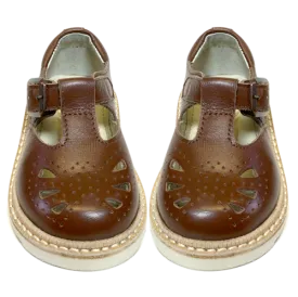 YOUNG SOLES Rosie T-Bar - Chestnut Brown